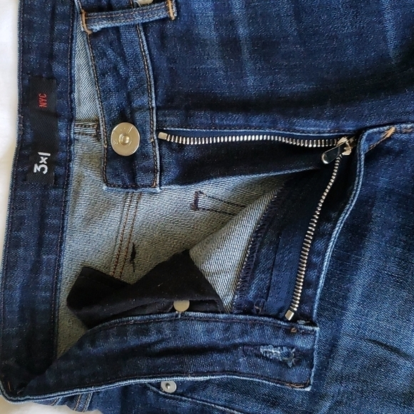 3x1 Medium Wash Distressed Busted Knee Skinny Jeans, Size 25 - Picture 4 of 13